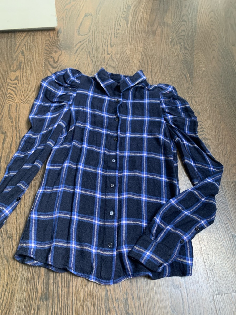 Pinko Navy and Blue Plaid Shirt